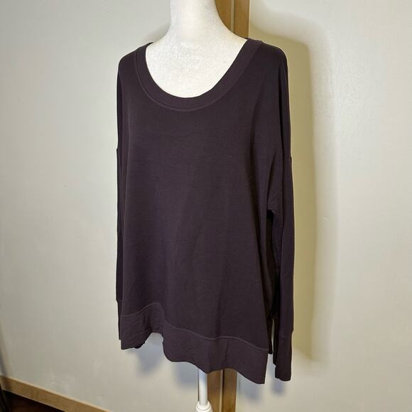 Athleta dark purple long sleeve pullover sweatshirt size XL - Picture 3 of 10